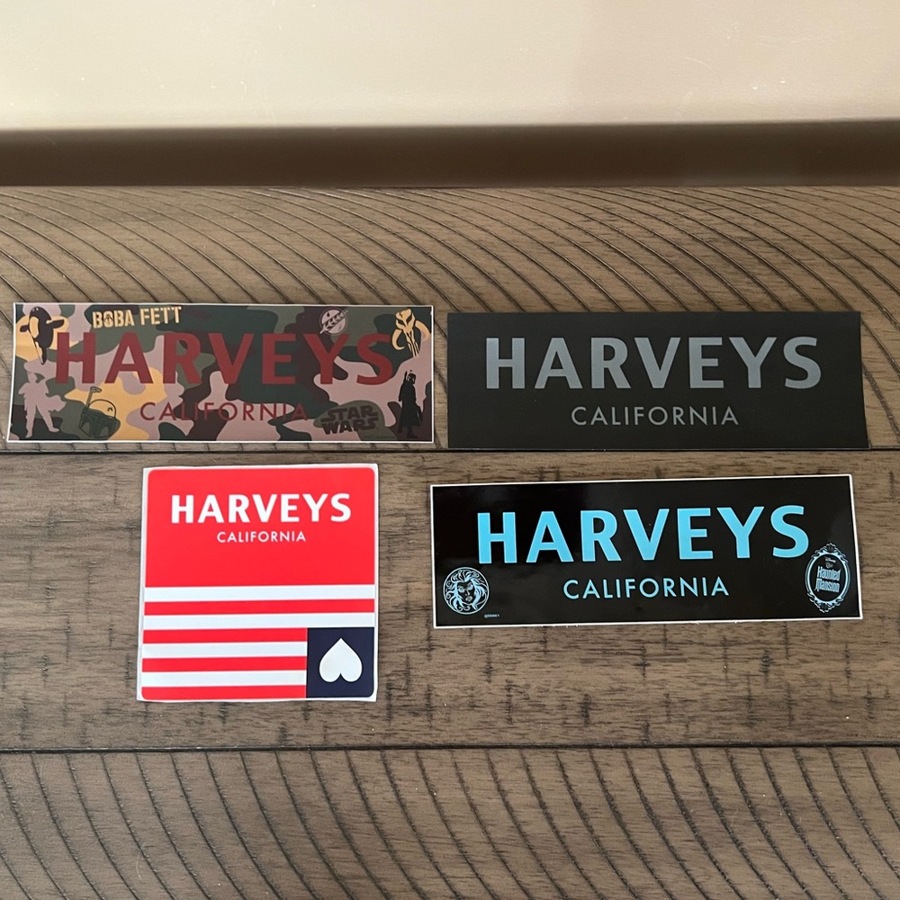 Harveys Seatbeltbags Stickers Random Lot. 4 Stickers In Total.